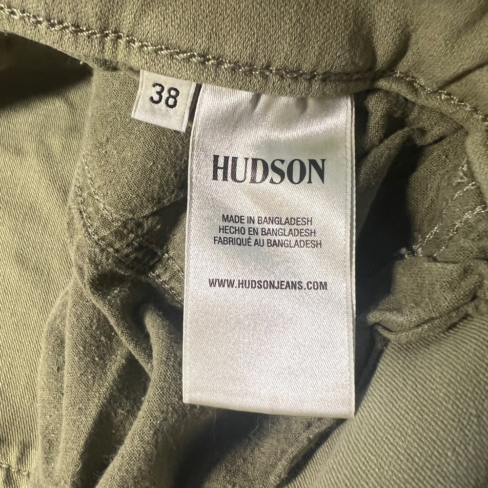 HUDSON Jeans Men 38 Shorts Rex Raw Edge Jean Shorts Olive Green - Picture 8 of 12